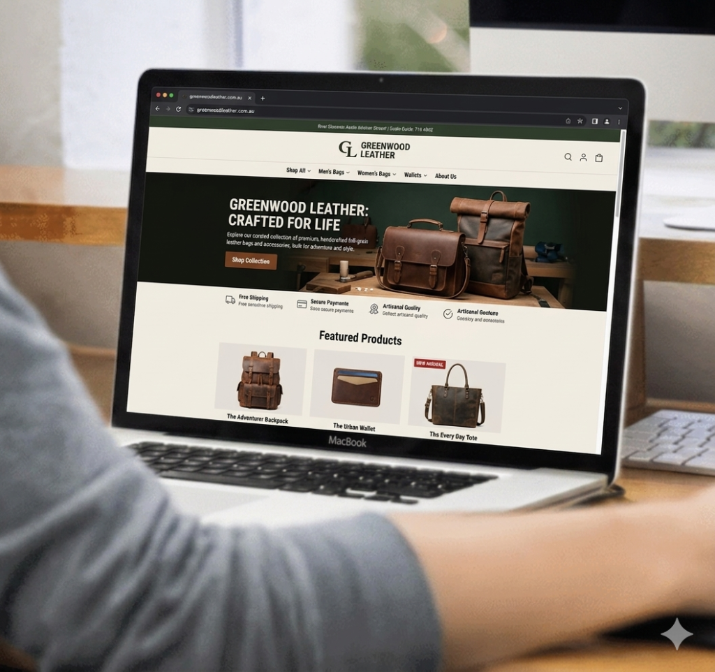 Green Wood Leather